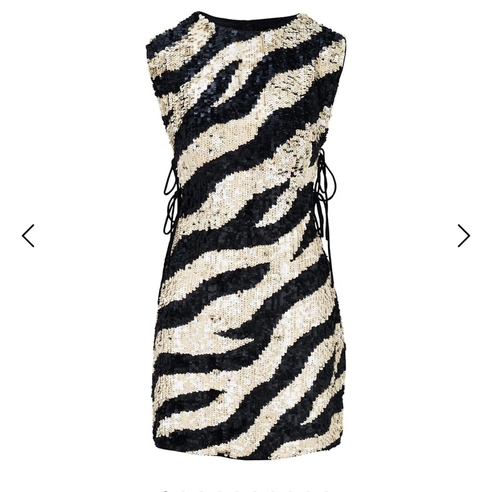 Fallon Dress In Zebra Sequin by raevynn